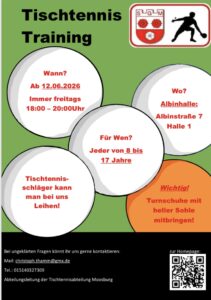 Mehr über den Artikel erfahren Tischtennis Jugendtraining